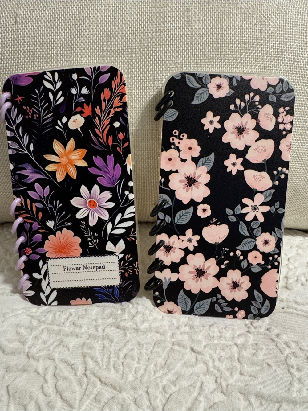 Floral Black & Pink Cell Phone Wallet Case - Universal